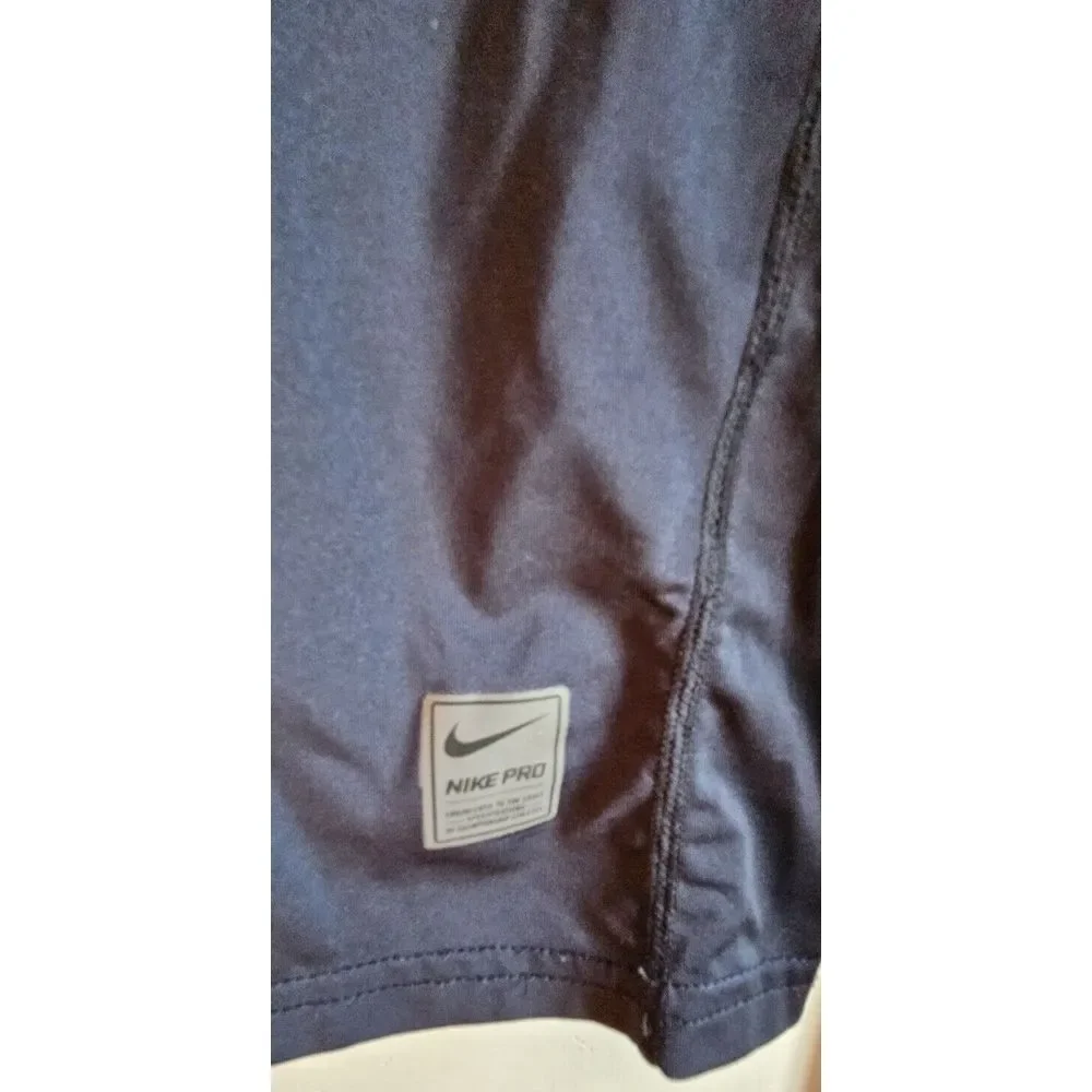 Vtg NIKE PRO‎ FITTED long sleeve shirt light weight mesh center seam Men Sz M